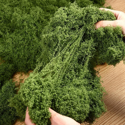 Fake Green Moss for Potted Plants, 10.6OZ Moss Decor Artificial Faux Moss for Crafts Preserved Moss for DIY Decorative Moss Table Centerpieces Decor Fairy Garden Floral Wedding (300g) (Dark Green) - Crafty Corner