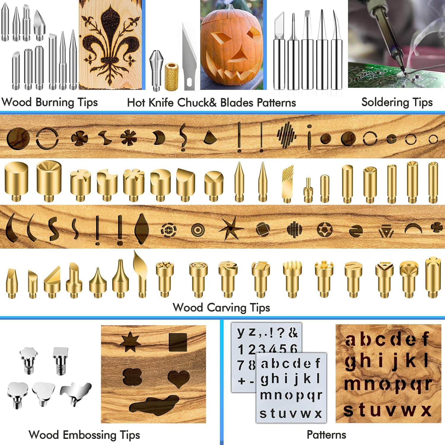 137PCS Wood burning Kit, DIY Creative Tool Set Soldering Woodburning Pen with Adjustable Temperature and Wood Piece for Embossing Carving Tips - Crafty Corner