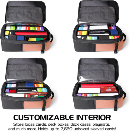 ENHANCE MTG Backpack TCG Card Storage - TCG Backpack for Deck Boxes, Sleeved Cards, Playmats, MTG Accessories