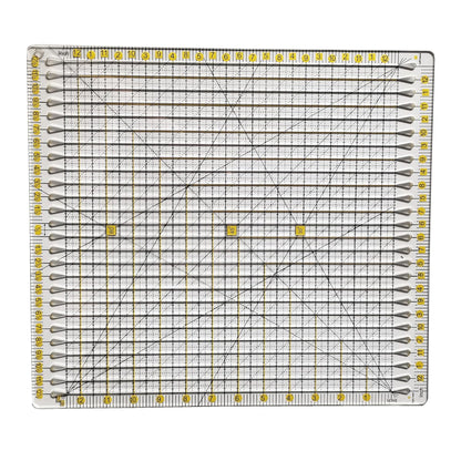 HONEYSEW Quilting Template Ruler Slotted Rulers Sewing Quilt Strip Rulers Guides for Fabric Precise Cutting Quilting Patterns Supplies 12.5"x12.5"