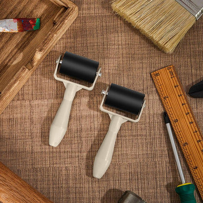 Frienda 8 Pcs Rubber Brayer Rollers 1.9 Inch Rubber Ink Roller for Gluing Printing Inking Block Paper Crafting Press Printmaking Wallpaper Stamping Scrapbooks Crafting Art DIY