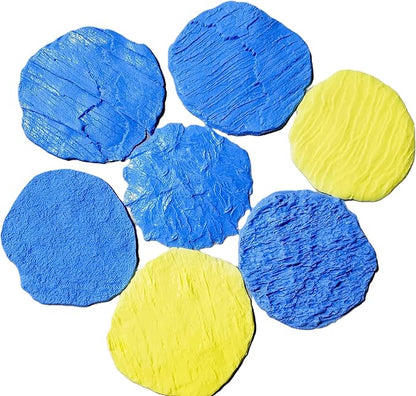 Concrete Masonry Forms Stamp Set - 7 Beautiful 12" Rock Texture Form Stamps, Masonry Form Stamps For Creating Beautiful, Stone Design Stepping Stones, Rock & Boulder Features, Pool Designs, etc.