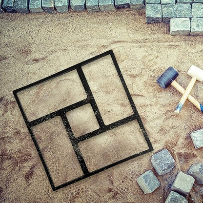 DIY Kits 1pc Paver, Forms Stepping Manually Moulds, Garden, Paver Floor Paving Plastic Reusable Lawn, Walkway, for Molds Moldings Mode Lawn Brick Cement DIY Stepping Stone Kit