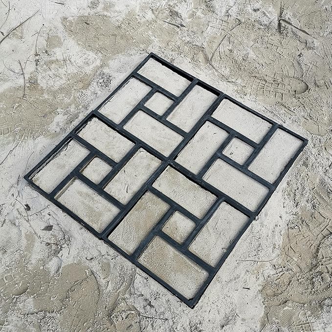 DIY Kits 1pc Paver, Forms Stepping Manually Moulds, Garden, Paver Floor Paving Plastic Reusable Lawn, Walkway, for Molds Moldings Mode Lawn Brick Cement DIY Stepping Stone Kit