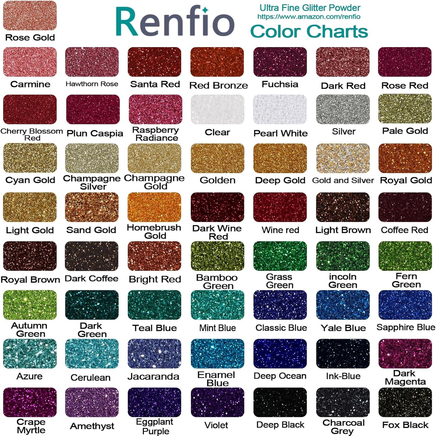 Renfio Ultra Fine Glitter Powder Metallic Resin Glitter 2.11 Oz (60g) PET Flakes Crafts Sequins 1/128" 0.008" 0.2mm Epoxy Chips Flakes for Tumblers Slime Decoration - Homebrush Gold
