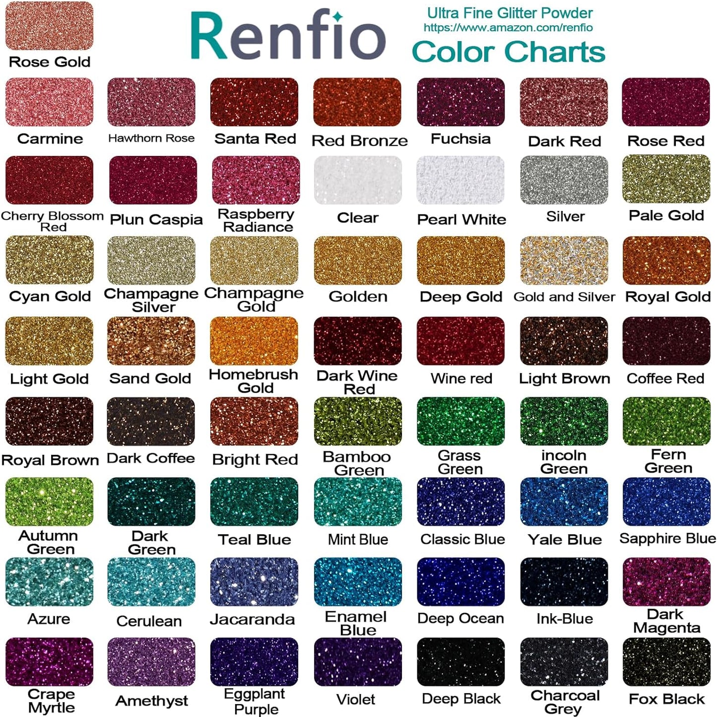 Renfio Ultra Fine Glitter Powder Metallic Resin Glitter 2.11 Oz (60g) PET Flakes Crafts Sequins 1/128" Blue Glitter Epoxy Chips Flakes for Tumblers Slime Decoration - Sapphire Blue