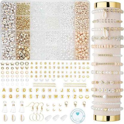 Xylise Jewelry Making Supplies Kit Natural Stone Beads for Irregular Natural Stone with for DIY Craft Bracelet Necklace Earrings for Adults (Transparent)