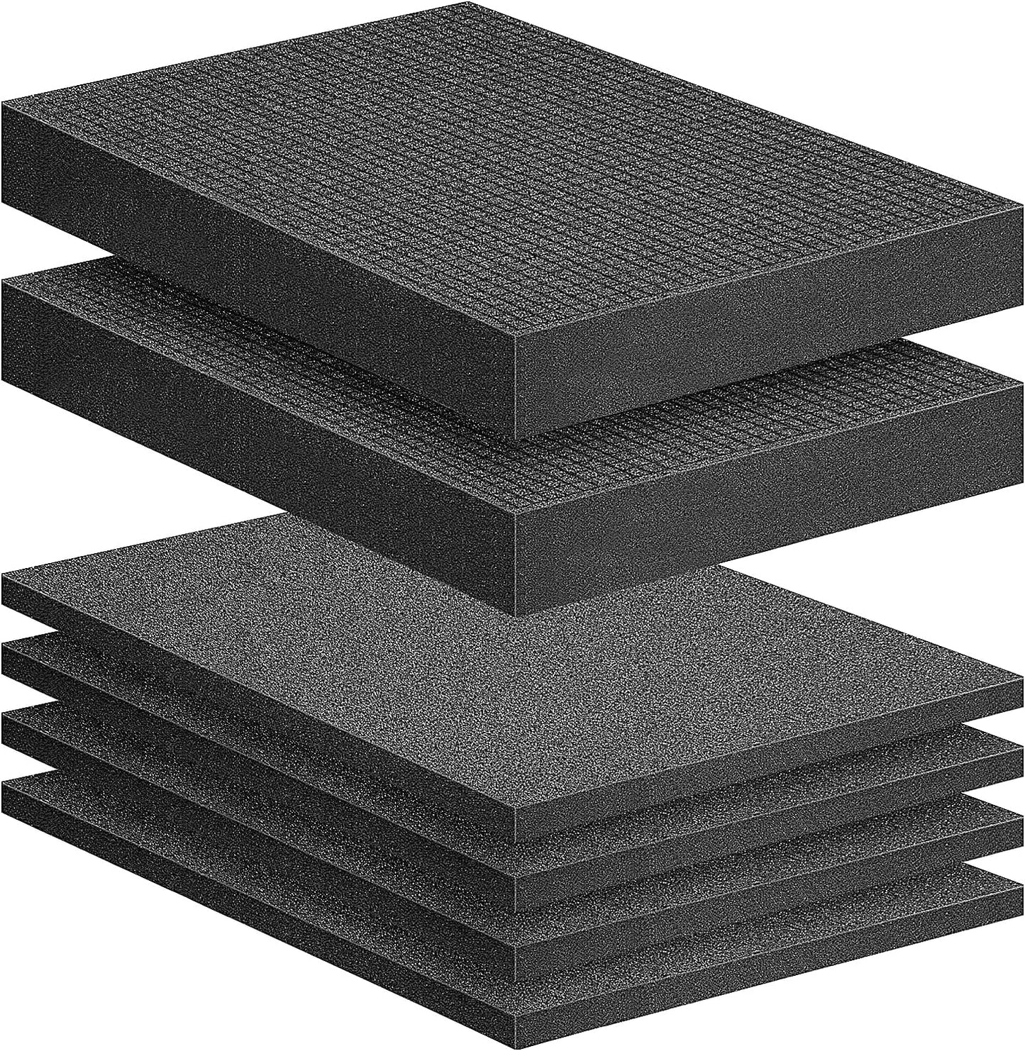DECOHS 6 Pcs Pick Apart Foam Insert - 2 Size Pick and Pluck Sheets - Pre Cubed Pads for Cases, Toolbox, Game Box, Camera Storage Drawer - Crafty Corner