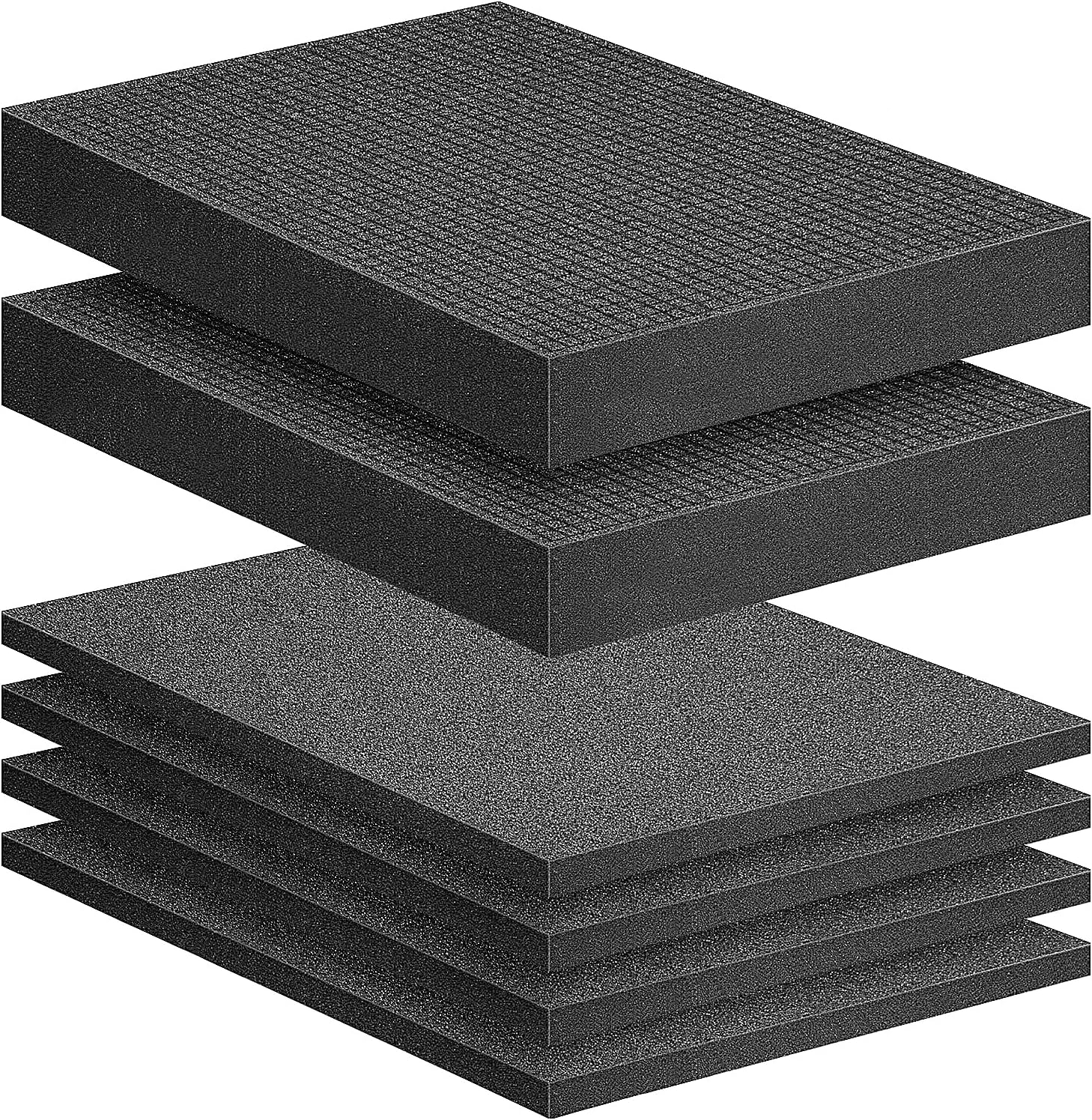 DECOHS 6 Pcs Pick Apart Foam Insert - 2 Size Pick and Pluck Sheets - Pre Cubed Pads for Cases, Toolbox, Game Box, Camera Storage Drawer - Crafty Corner