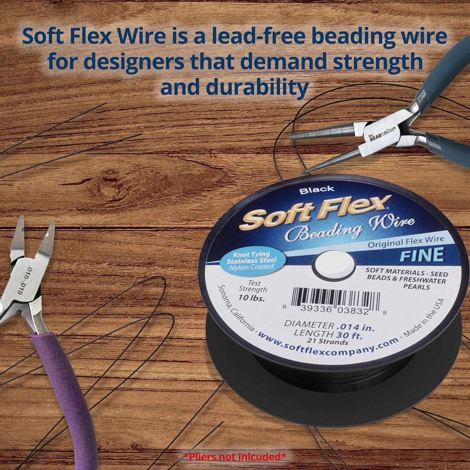 Soft Flex 21 Strand Beading Wire - Fine 0.14 Diameter - 30 Feet Design Wire - Crafty Corner