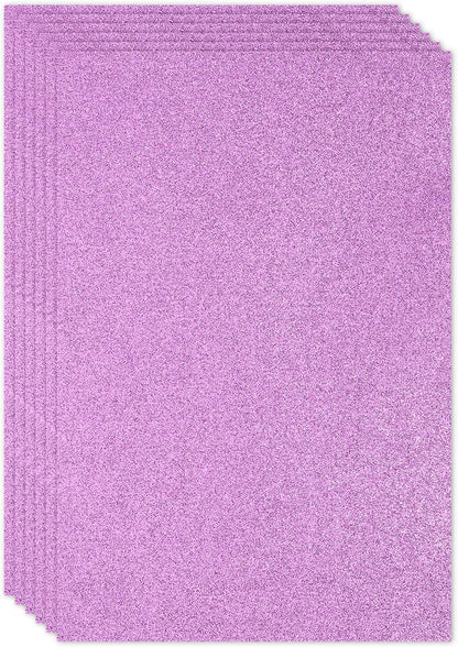 PATIKIL 2mm(1/10") Thick Non Adhesive Glitter Foam Sheet 16x24inch(40x60cm) Dark Purple, EVA Shiny Foam Board for Craft, 6 Pcs
