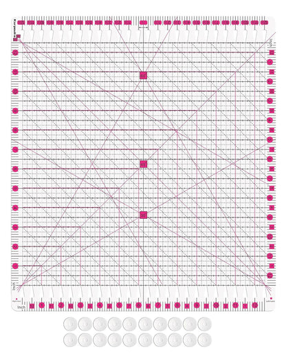 Quilting Ruler- 12.5 * 12.5" Slotted Rulers for Quilting and Sewing Quilt Strip Rulers for Fabric Precise Cutting