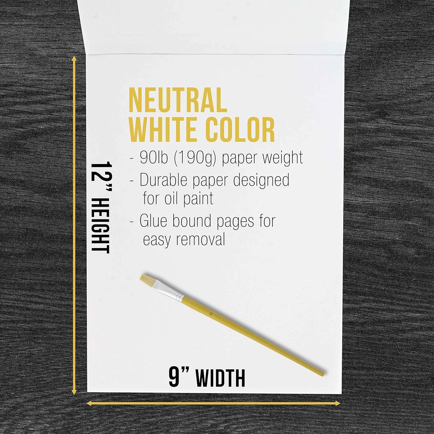 U.S. Art Supply 9" x 12" Premium Heavy-Weight Oil Painting Pad (2 Pack, 30 Sheets Total) - 90lb (190gsm) - Oil Pastel Paper for Students and Adults