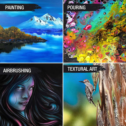 U.S. Art Supply X-Large Stretched Canvas for Painting 30x30 inch Gallery Depth 1-1/2" Thick, 2-Pack - 12oz Acrylic Gesso Triple Primed, Professional Artist Quality, 100% Cotton - Oil, Pouring Paint