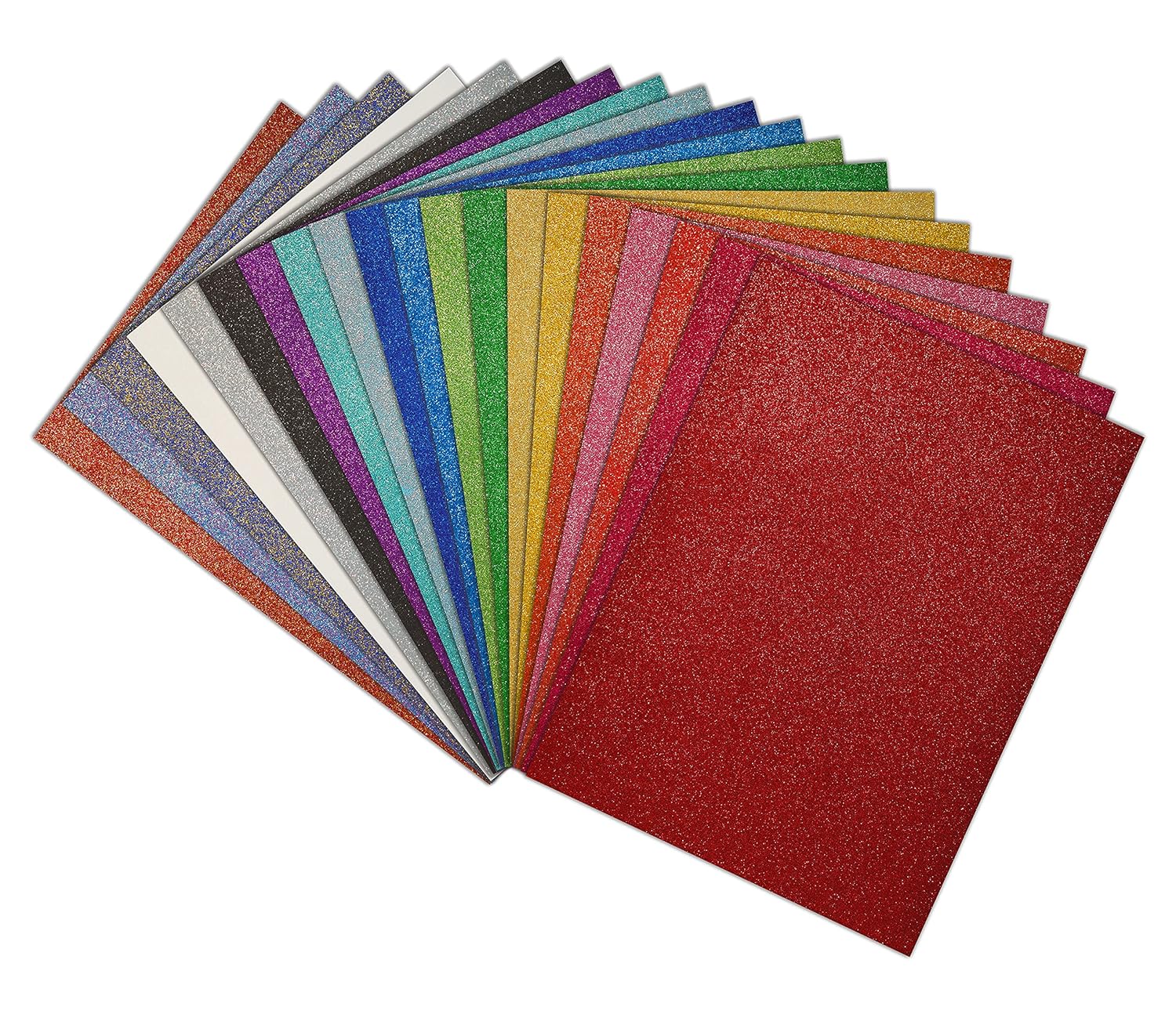 Better Office Products 20 Pack Glitter Foam Sheets with Adhesive Backing, 9 x 12 Inch, Assorted 20 Colors, for Arts and Crafts, 20 Adhesive Backed Sheets - Crafty Corner